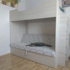 Кровать двухъярусная с диваном в Вилюйске - viluisk.mebelnovo.ru | фото