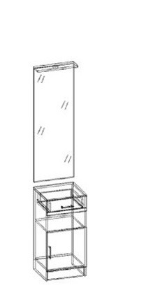 Машенька зеркало с тумбой в Вилюйске - viluisk.mebelnovo.ru | фото