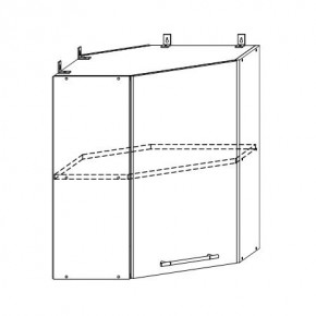 Монако ВПУ 600 шкаф верхний угловой в Вилюйске - viluisk.mebelnovo.ru | фото