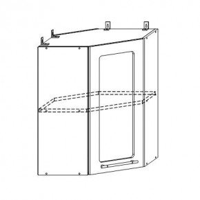 Монако ВПУС 550 шкаф верхний угловой в Вилюйске - viluisk.mebelnovo.ru | фото