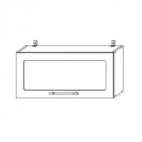 Опера ВПГС 800 шкаф верхний горизонтальный со стеклом в Вилюйске - viluisk.mebelnovo.ru | фото