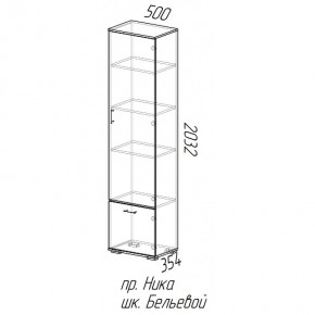 Шкаф бельевой Ника 500 в Вилюйске - viluisk.mebelnovo.ru | фото