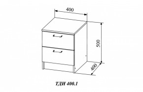 Тумба прикроватная Diamante ТДИ 400-1 в Вилюйске - viluisk.mebelnovo.ru | фото