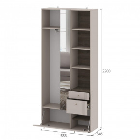 Вешалка с зеркалом Одетта (ВШ1) в Вилюйске - viluisk.mebelnovo.ru | фото